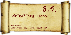 Bánóczy Ilona névjegykártya