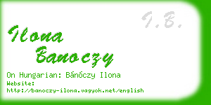 ilona banoczy business card